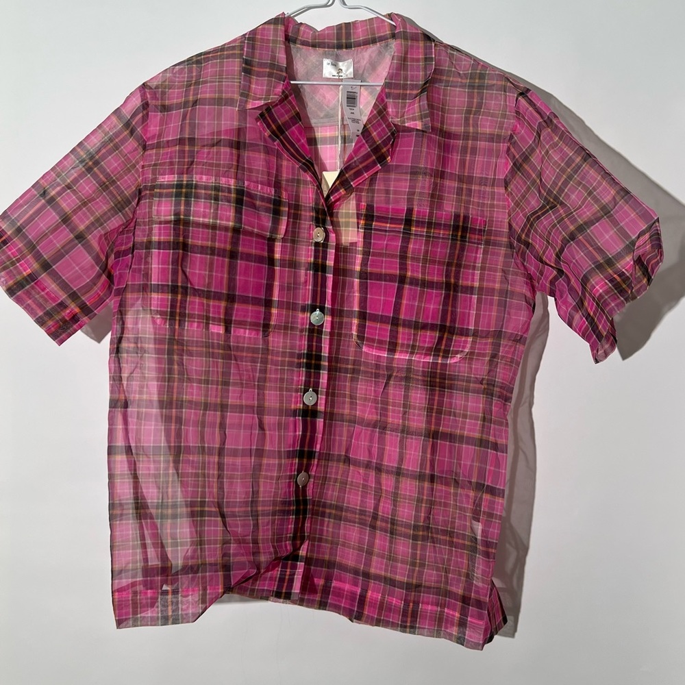 Aritzia x Wilfred x Le Fou "Jive Button Up" Pink - Picture 2 of 5